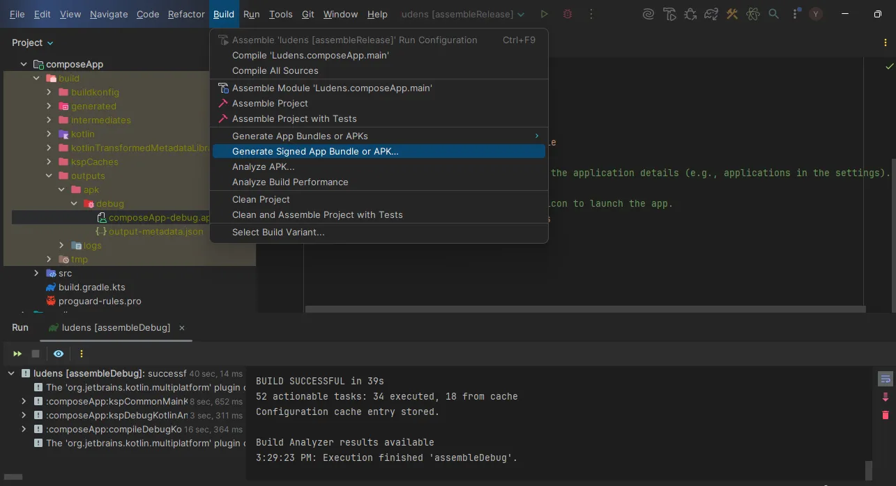 Starting the signing wizard.