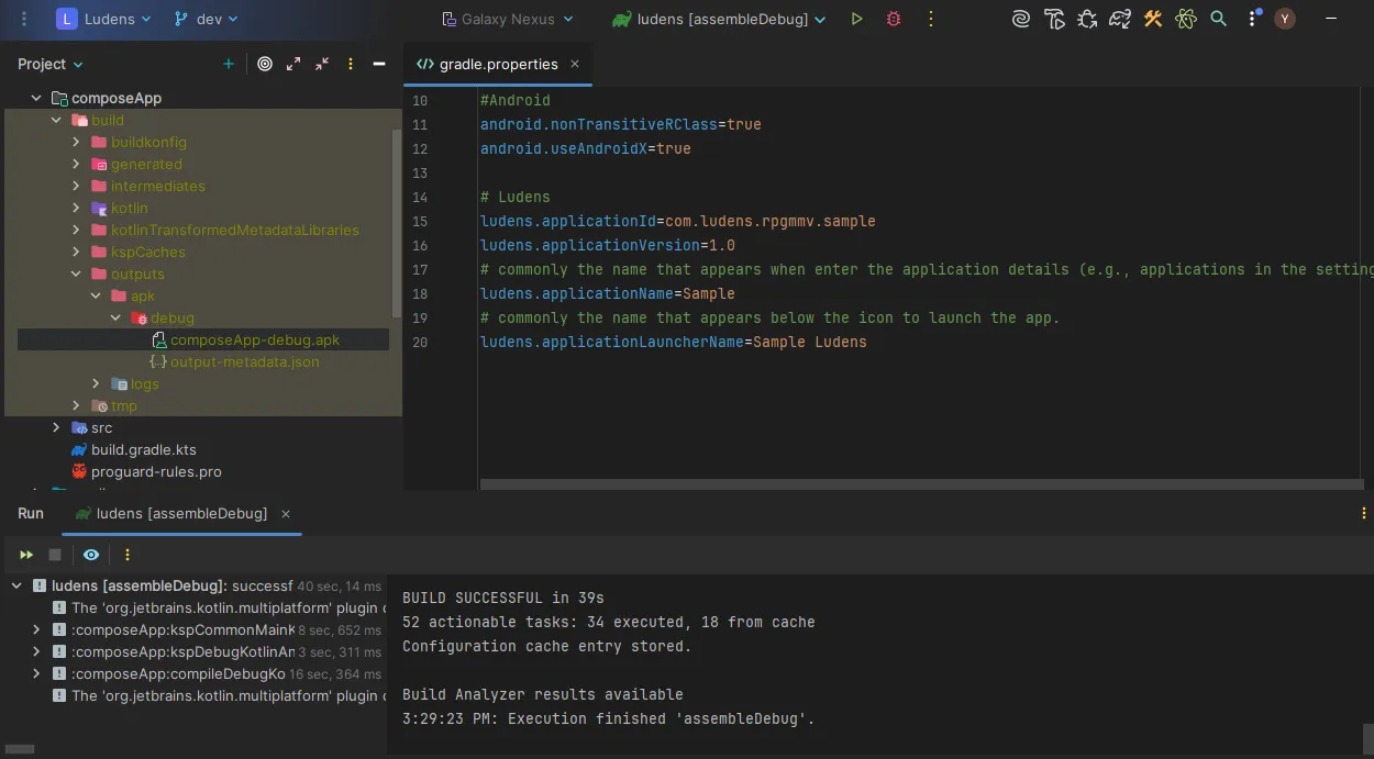 Successful build result.