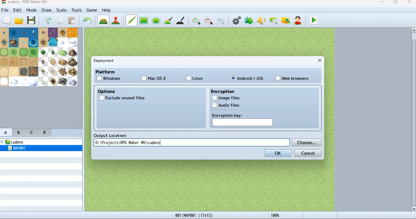 Select the Android / iOS option when deploying your game.